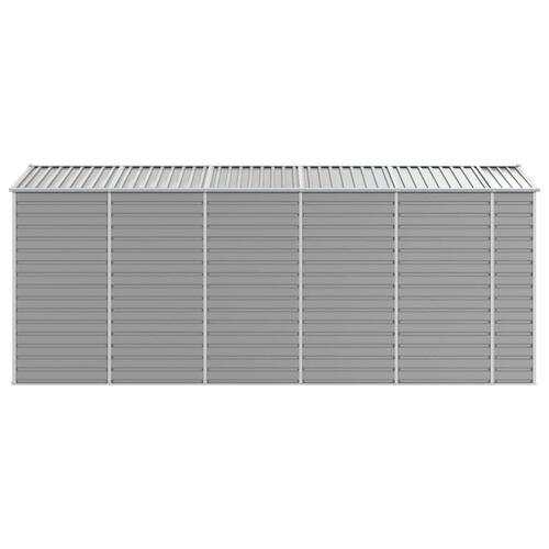 Haveskur 191x470x198 cm galvaniseret stål lysegrå