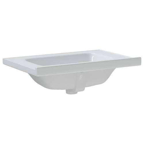 Badeværelsesvask 71x48x19,5 cm rektangulær keramisk hvid
