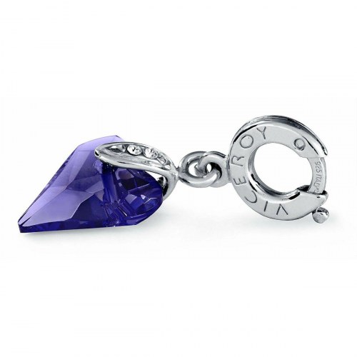 Charm/vedhæng VMM0288-07 - lilla, 1 cm, sterling sølv