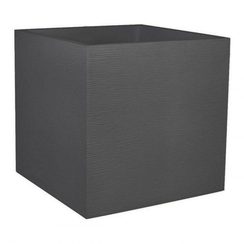 EDA CF-6540042 firkantet urtepotte - antracit mørkegrå, 49,5 × 49,5 × 49,5 cm, plast
