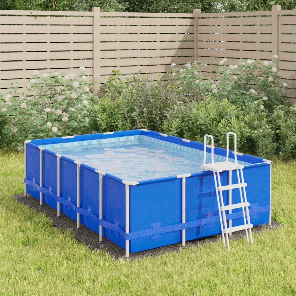 Poolunderlag 300x220 cm polyester-geotekstil lysegrå