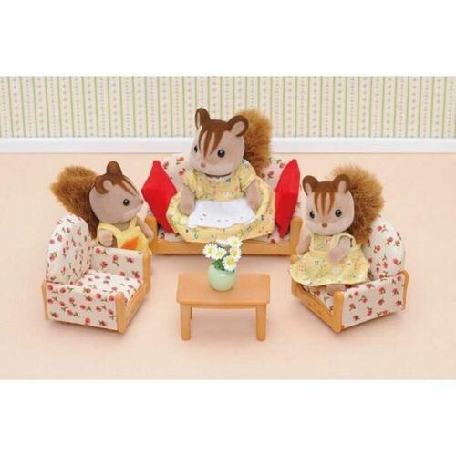 Tilbehør til dukkehus Sylvanian Families Sofa + 2 Armchairs + Table