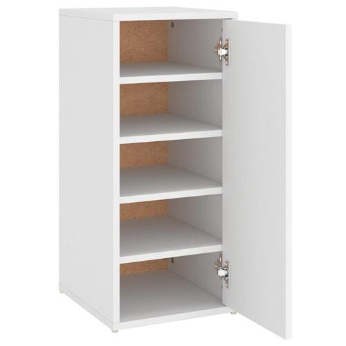 Skoskabe 2 stk. 32x35x70 cm konstrueret træ hvid