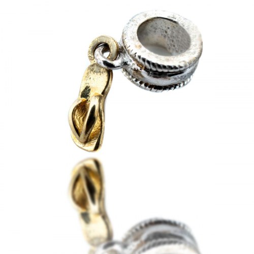 Perle VMF0022-10 - sølvfarvet charm 1 cm