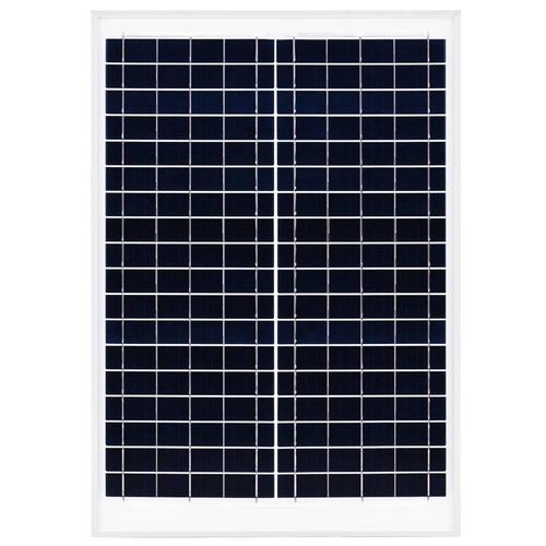 Solcellepanel 20 W polykrystallinsk aluminium og sikkerhedsglas