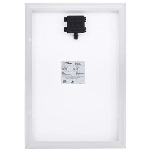 Solcellepanel 20 W polykrystallinsk aluminium og sikkerhedsglas