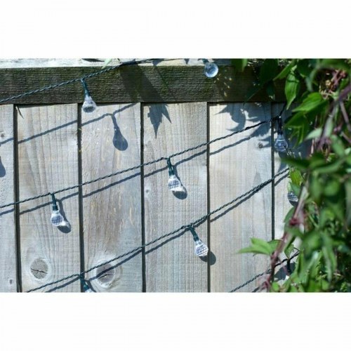 Super Smart guirlande med 100 LED‑kugler - koldt hvidt lys, solcelledrevet