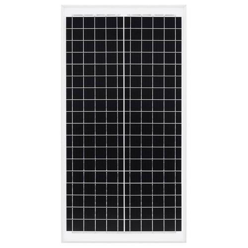Solcellepanel 30 W polykrystallinsk aluminium og sikkerhedsglas