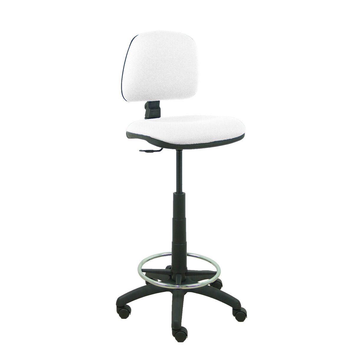 CPB10RN taburet - hvid PVC, ergonomisk kontorstol