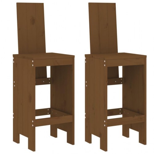 Barstole i massivt fyrretræ 2 stk. - 40 x 42 x 120 cm