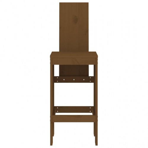 Barstole i massivt fyrretræ 2 stk. - 40 x 42 x 120 cm