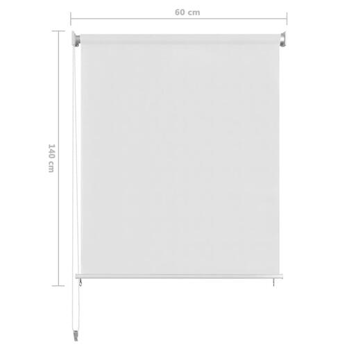 Udendørs rullegardin 60x140 cm HDPE hvid
