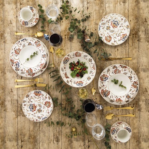 Queen’s Jacobean Floral middagstallerkener i keramik - 6 stk, flad