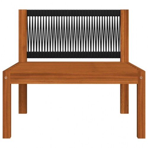 Havesofa med hynder træ akacie og reb