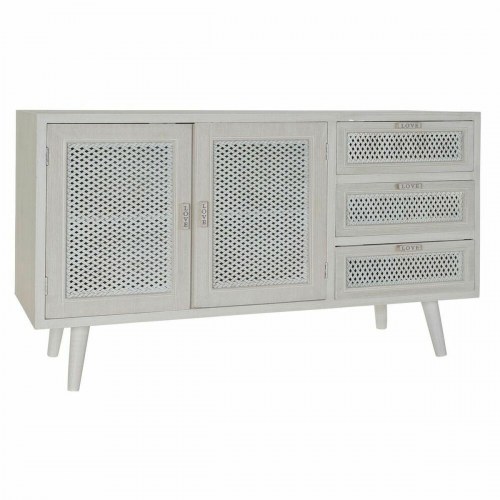 Skænk - hvid træ/MDF, 110 × 41 × 64 cm