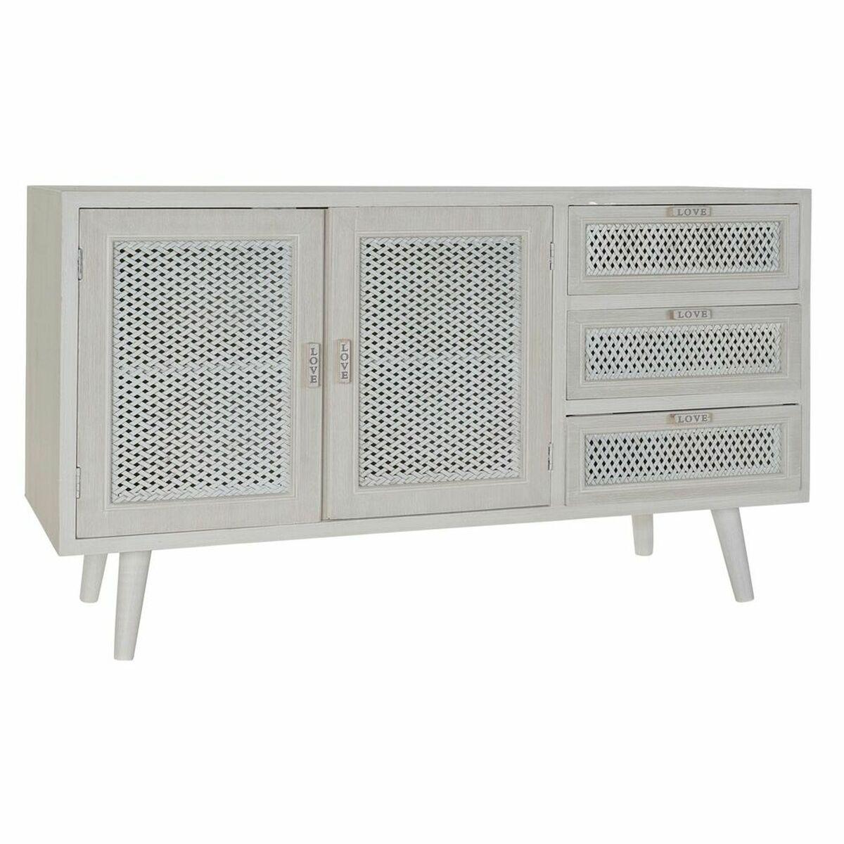 Skænk - hvid træ/MDF, 110 × 41 × 64 cm