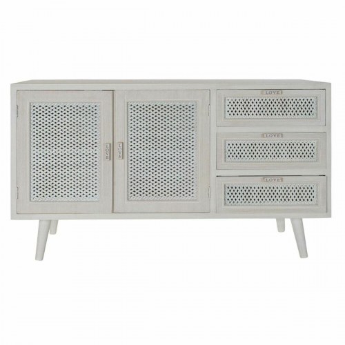 Skænk - hvid træ/MDF, 110 × 41 × 64 cm