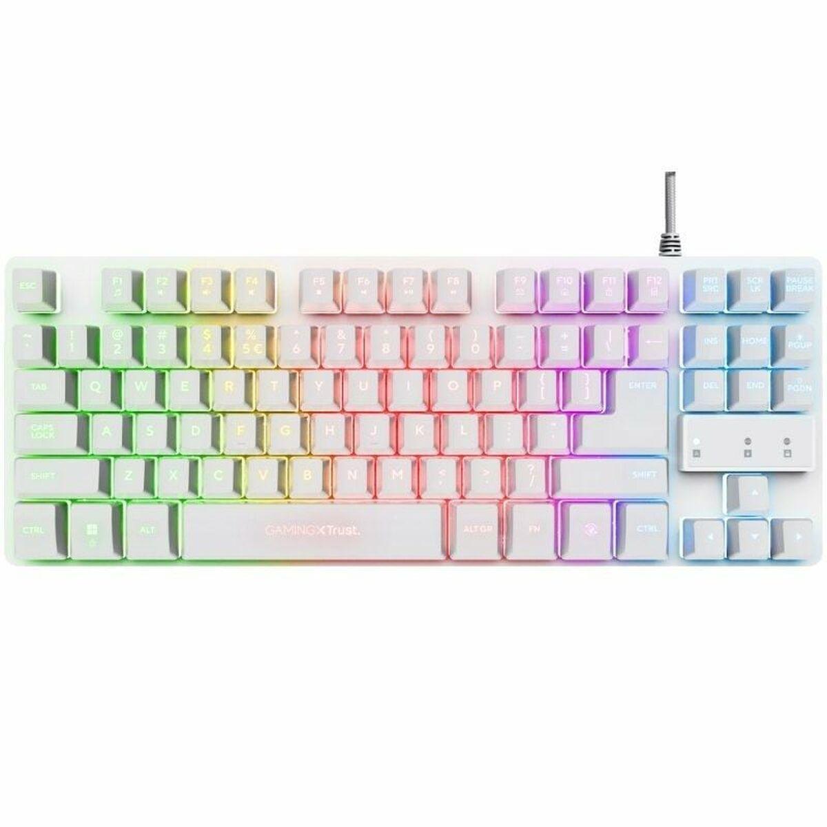 Gaming Tastatur Trust Gxt 833w Hvid