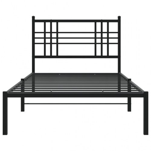 Sengeramme med sengegavl 100x190 cm - sort
