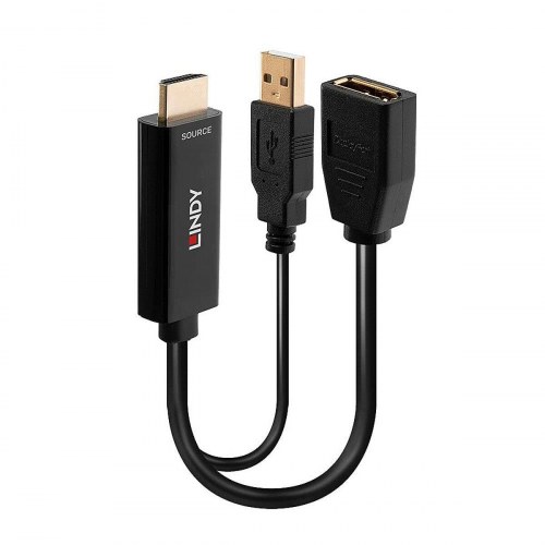 LINDY HDMI til DisplayPort-adapter 38289 - Sort