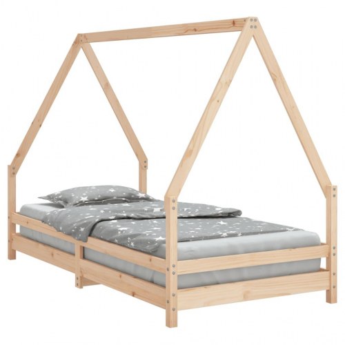 Sengeramme til juniorseng 90x190 cm massivt fyrretræ