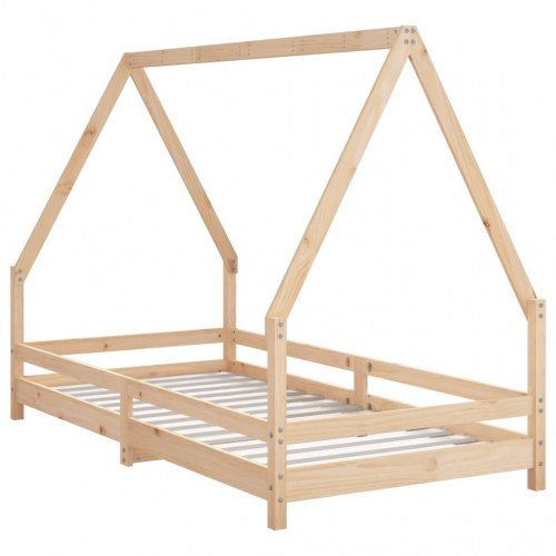 Sengeramme til juniorseng 90x190 cm massivt fyrretræ