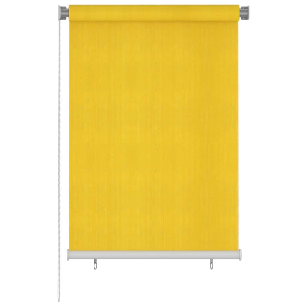 Udendørs rullegardin 100x140 cm HDPE gul
