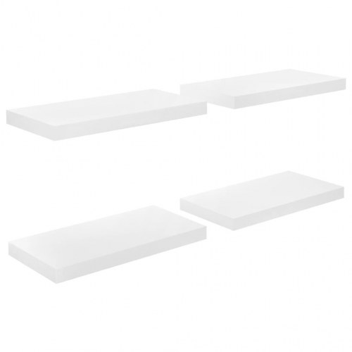 Væghylder 4 stk. - 50×23×3,8 cm MDF hvid højglans