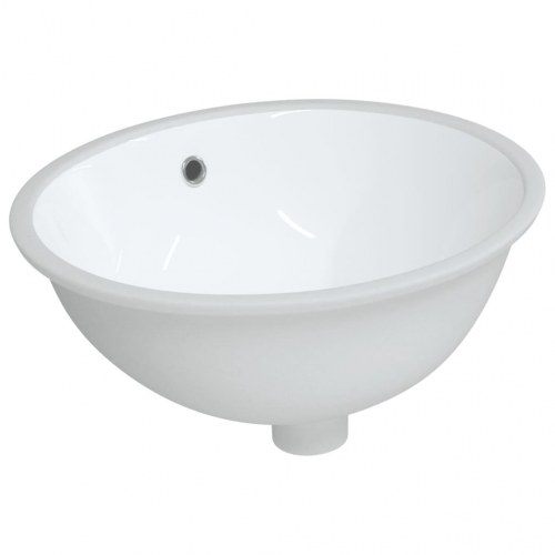Badeværelsesvask 47x39x21 cm oval keramisk hvid