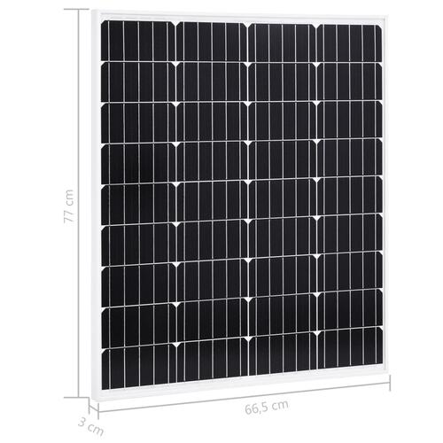 Solcellepanel 80 W aluminium og sikkerhedsglas