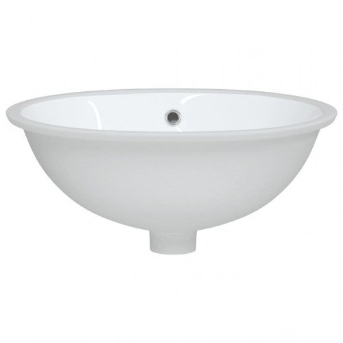 Badeværelsesvask 47x39x21 cm oval keramisk hvid