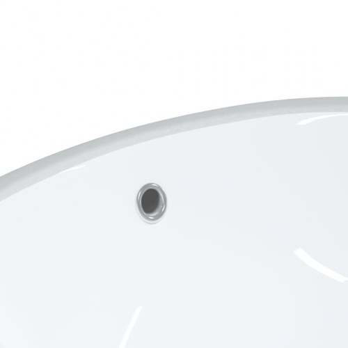 Badeværelsesvask 47x39x21 cm oval keramisk hvid