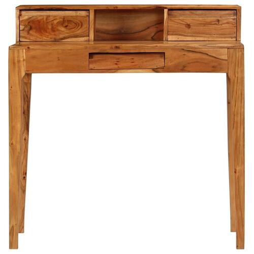 Skrivebord med skuffer massivt træ 88 x 50 x 90 cm
