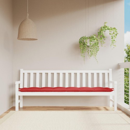 Hynde til havebænk 200×50×7 cm i oxfordstof - rød