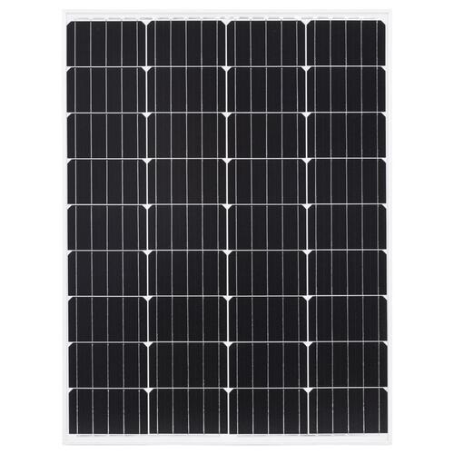 Solcellepanel 100 W aluminium og sikkerhedsglas