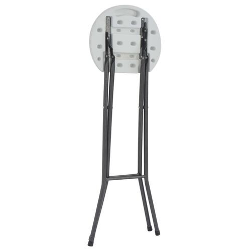 Foldbare barstole 2 stk. HDPE og stål hvid
