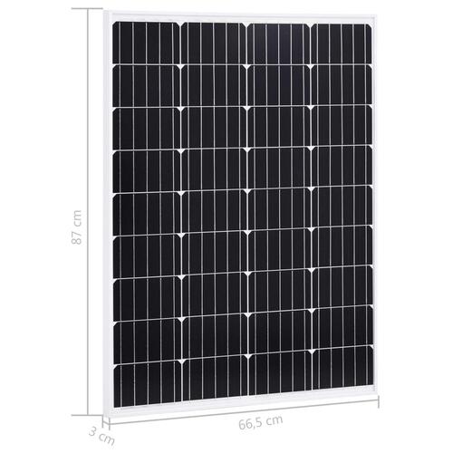 Solcellepanel 100 W aluminium og sikkerhedsglas