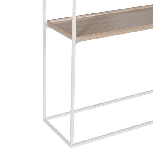 Konsol Hvid Natur Krystal Jern Træ MDF 120 x 30 x 75 cm