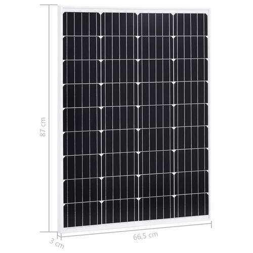 Solcellepaneler 2 stk. 100 W aluminium og sikkerhedsglas