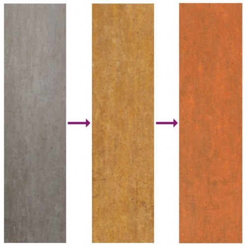 Højbed 129x129x77 cm cortenstål rustfarvet