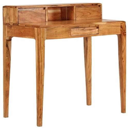 Skrivebord med skuffer massivt træ 88 x 50 x 90 cm