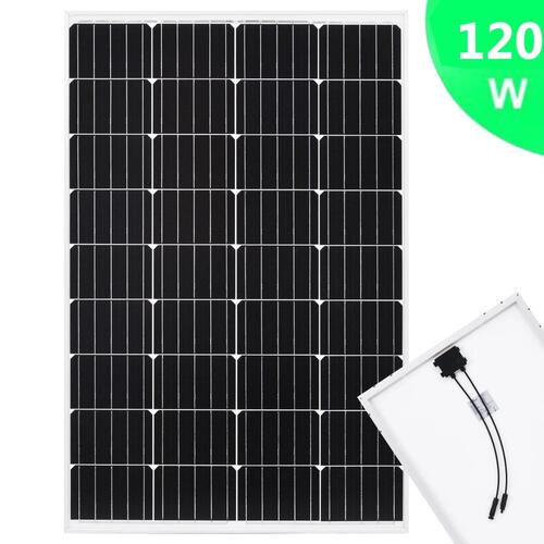 Solcellepanel 120 W aluminium og sikkerhedsglas