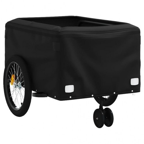 Cykelanhænger 45 kg - jern, sort/gul