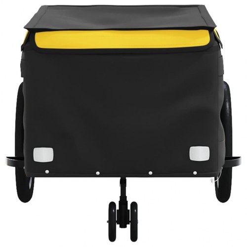 Cykelanhænger 45 kg - jern, sort/gul