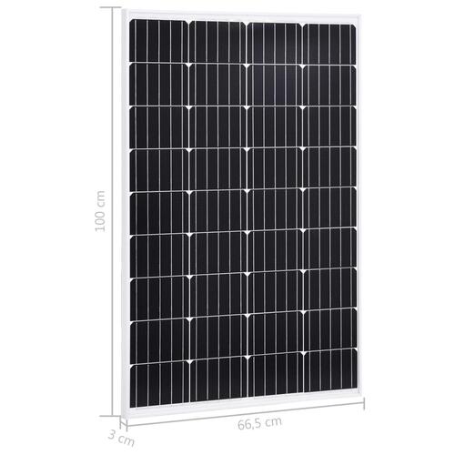 Solcellepanel 120 W aluminium og sikkerhedsglas