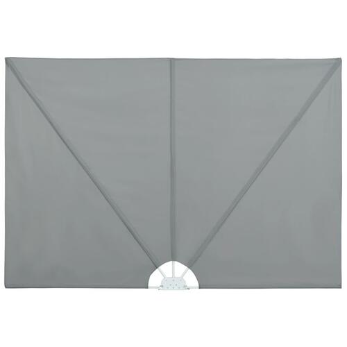 Sammenklappelig sidemarkise til terrasse grå 300 x 200 cm