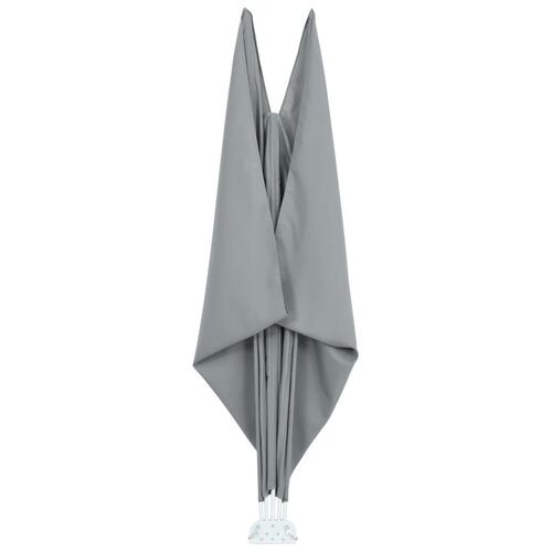 Sammenklappelig sidemarkise til terrasse grå 400 x 200 cm