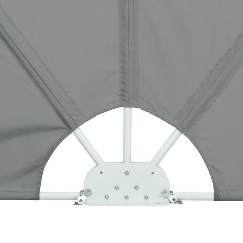 Sammenklappelig sidemarkise til terrasse grå 400 x 200 cm