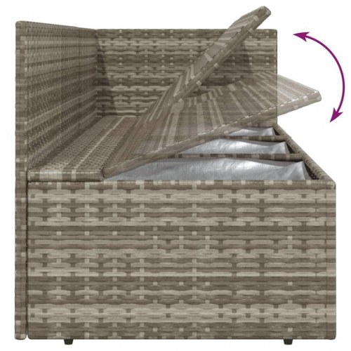 Loungesæt til haven 6 dele med hynder polyrattan grå