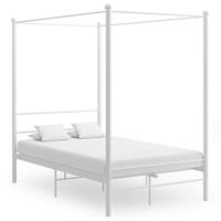 Sengestel til himmelseng 120x200 cm metal hvid